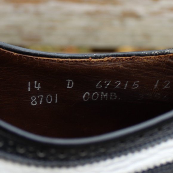 VTG Allen Edmonds Black & White Spectator Wingtips - Picture 11 of 13